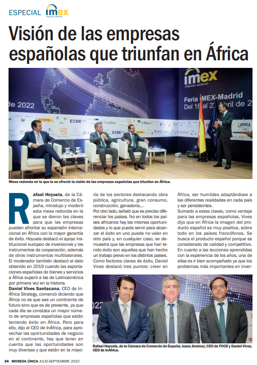 Reportaje de Jesús Jiménez en la Revista Moneda Unica